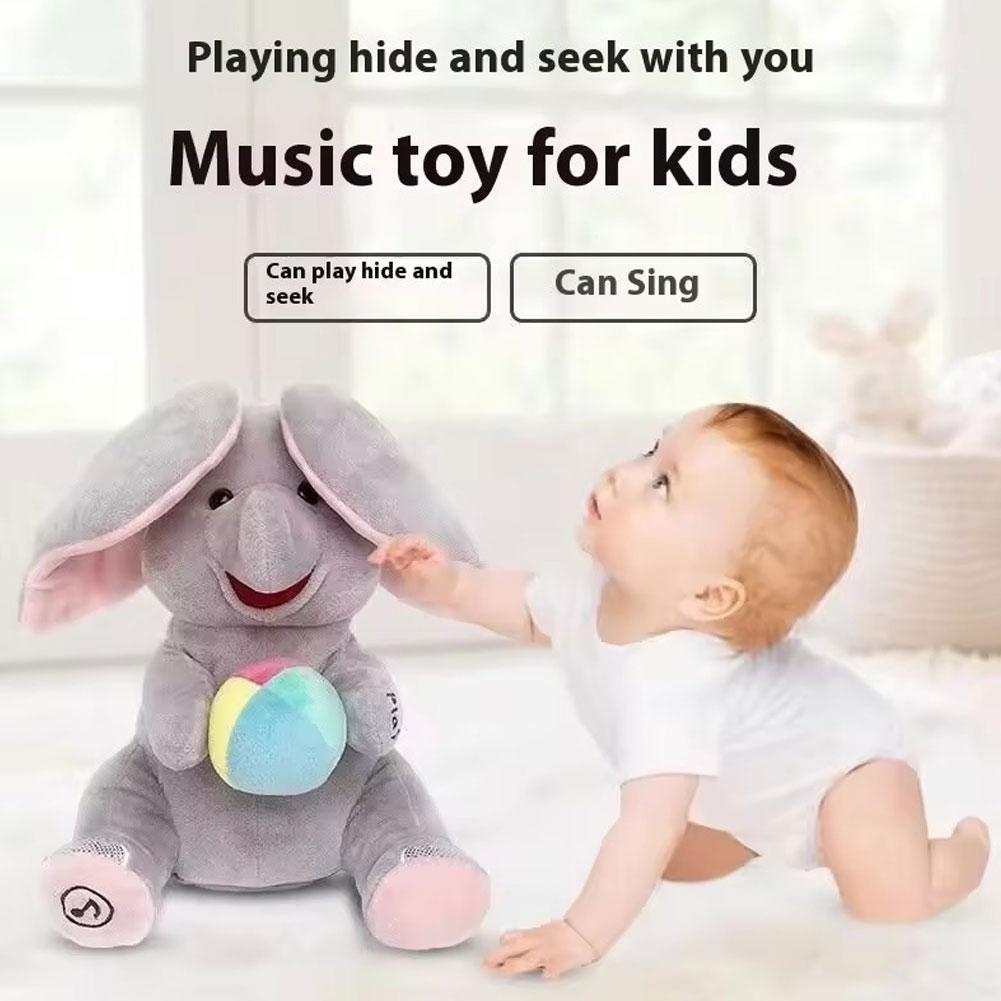 Phone Accessories Baby - 숨바꼭질을 하는 코끼리 인형, 귀 흔드는