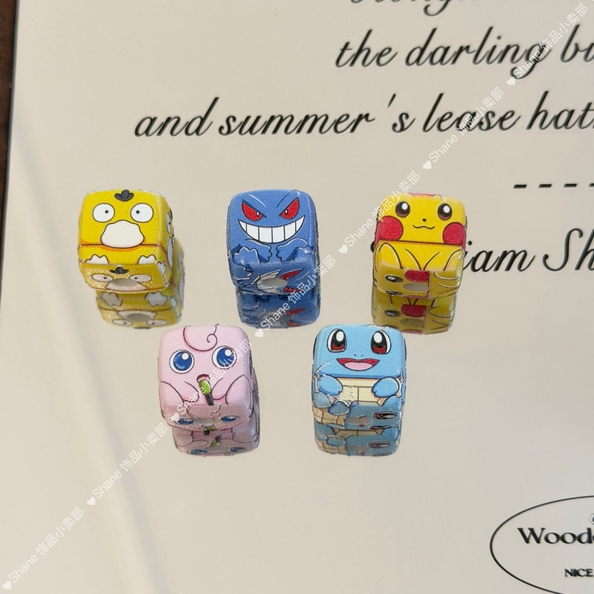 Phone Accessories Beads - 피카츄용 10개입 스루홀 비즈 14MM DIY