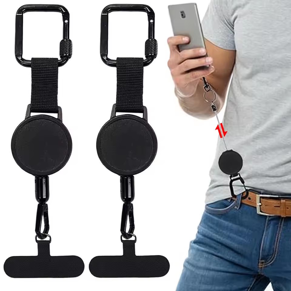 Quirky Phone Accessories - 휴대폰 분실 방지 스트랩, 카라비너 포함