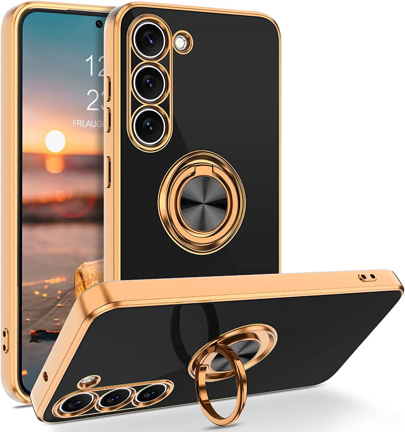 Quirky Phone Accessories - 럭셔리 도금 마그네틱 360 ° 삼성