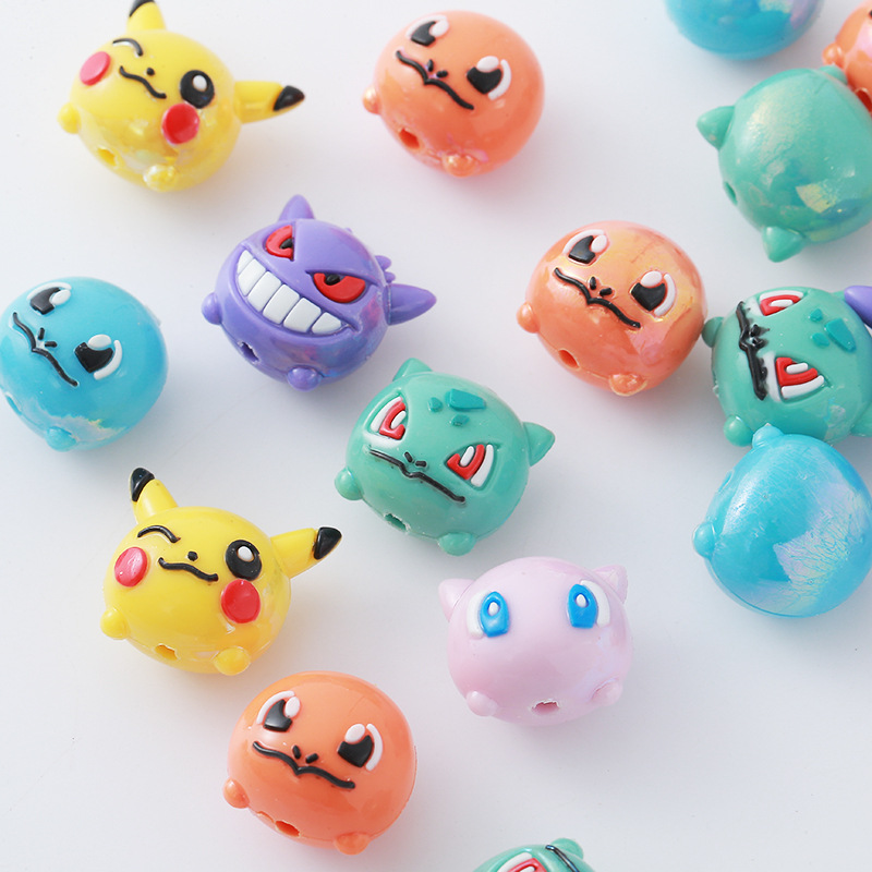 12pcs 포켓몬 비드 DIY 휴대 전화 스트랩 키 체 - Phone Accessories Beads 리뷰 및 가격