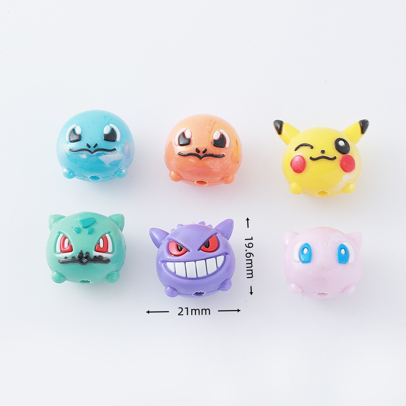 12pcs 포켓몬 비드 DIY 휴대 전화 스트랩 키 체 - Phone Accessories Beads 리뷰 및 가격