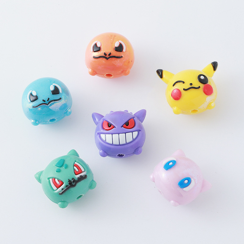 12pcs 포켓몬 비드 DIY 휴대 전화 스트랩 키 체 - Phone Accessories Beads 리뷰 및 가격