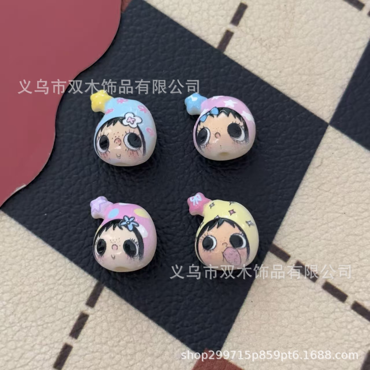 10개 프린트된 릴리프 별 모양 모자 유유 아바타 비즈 - Phone Accessories Beads 리뷰 및 가격