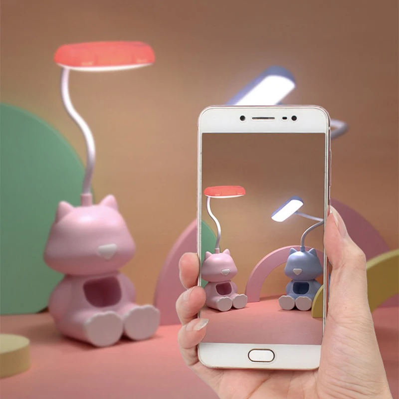 창의적인 LED 서재 책상 램프, 전화 거치대 침대 옆 - Phone Accessories Baby 리뷰 및 가격