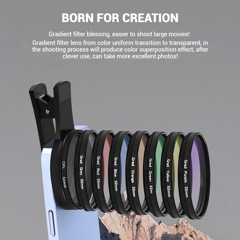 52MM 휴대폰 렌즈 범용 편광판 카메라(클립 카메라  - Phone Accessories For Photography 리뷰 및 가격