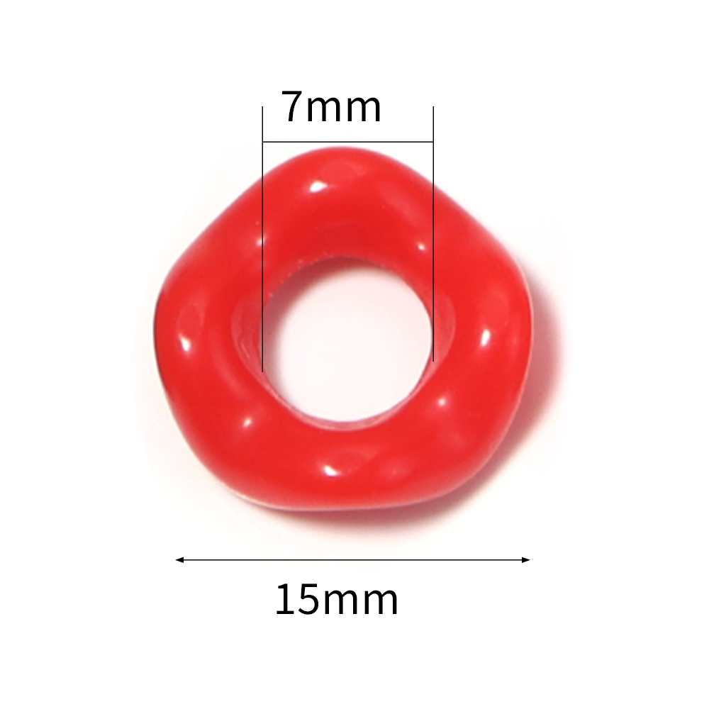 100개/세트 화려한 웨이브 링 아크릴 비즈 도넛 모양 - Phone Accessories Beads 리뷰 및 가격