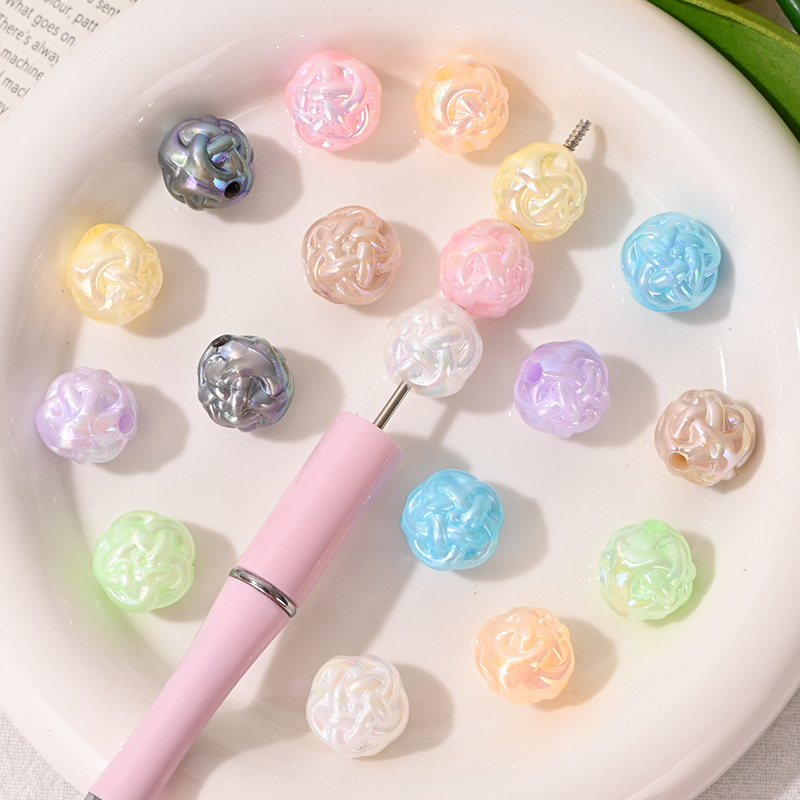 10개 아크릴 원사 볼 비즈, DIY 폰줄, 펜, 키체 - Phone Accessories Beads 리뷰 및 가격