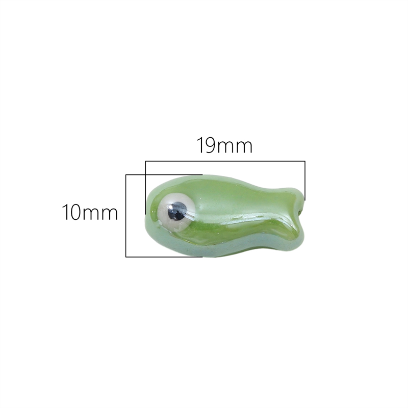 10Pcs 빈티지 물고기 세라믹 비즈 DIY 절묘한 팔 - Phone Accessories Beads 리뷰 및 가격
