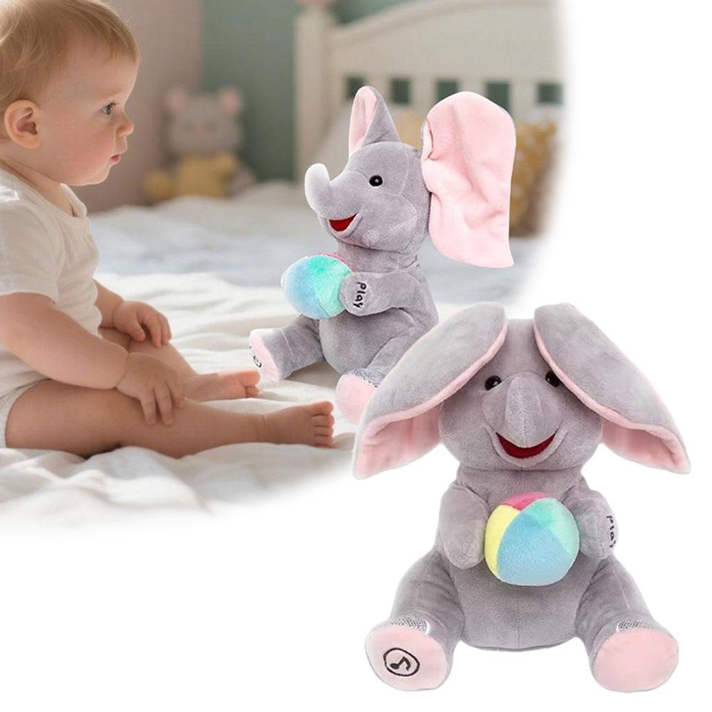 숨바꼭질을 하는 코끼리 인형, 귀 흔드는 기능과 음악, - Phone Accessories Baby 리뷰 및 가격