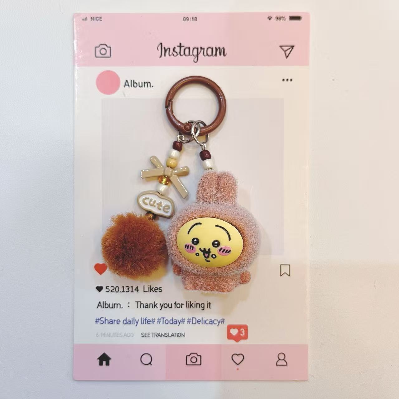 이지 플록드 만화 캐릭터 키체인 귀여운 모몬가 하치와레 - Phone Accessories For Kids 리뷰 및 가격