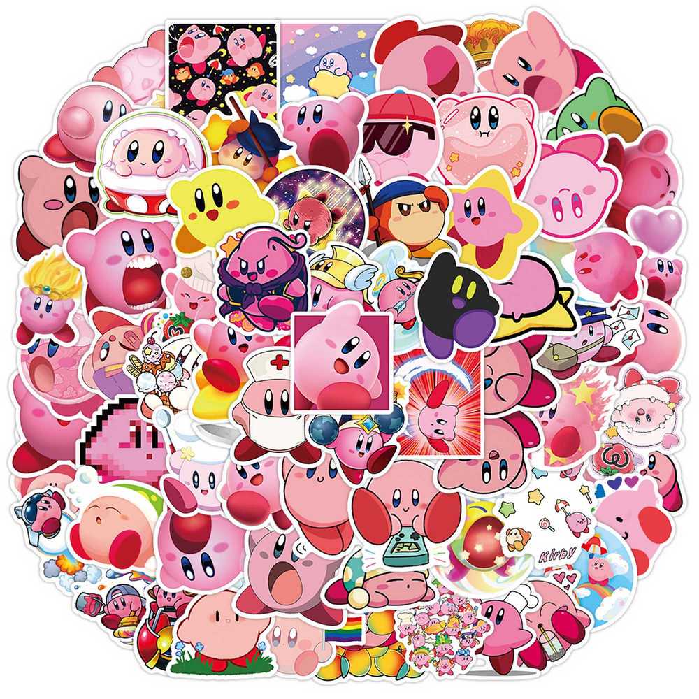 100pcs 만화 게임 커비 스티커 카와이 애니메이션  - Phone Accessories For Kids 리뷰 및 가격