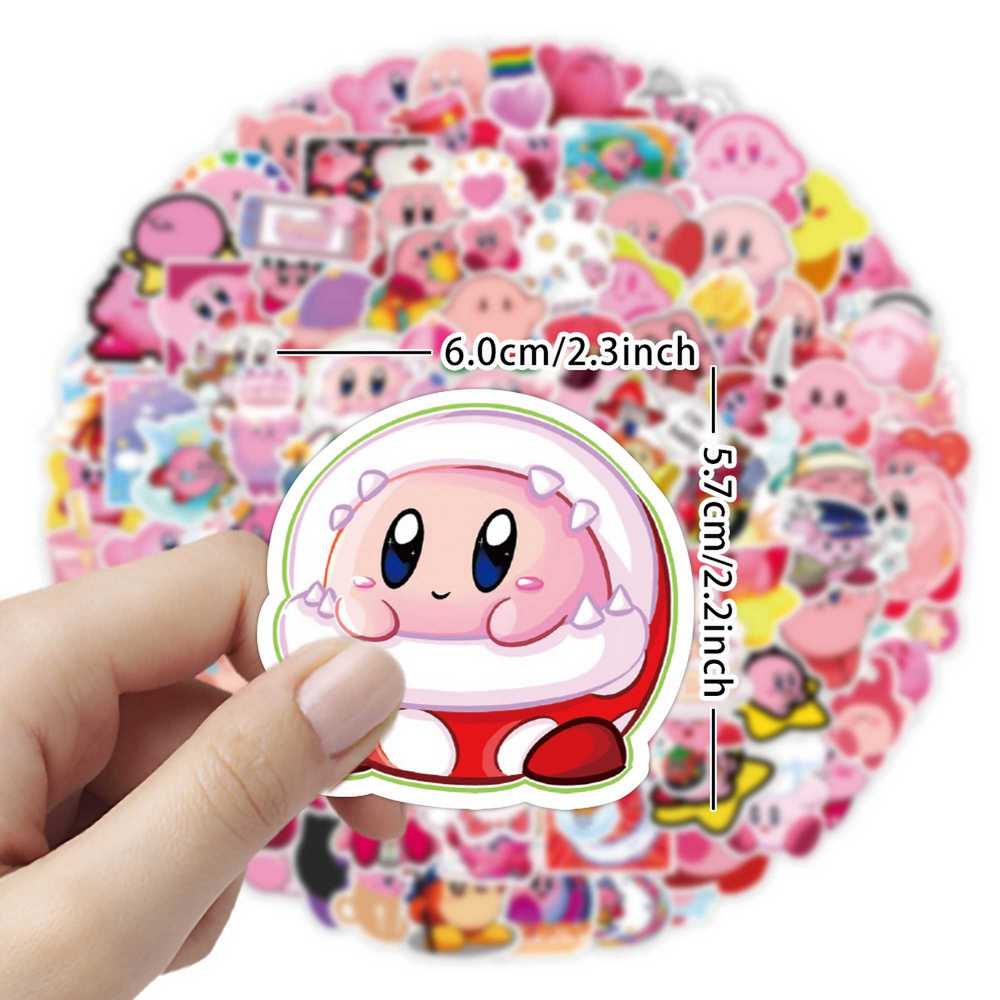 100pcs 만화 게임 커비 스티커 카와이 애니메이션  - Phone Accessories For Kids 리뷰 및 가격