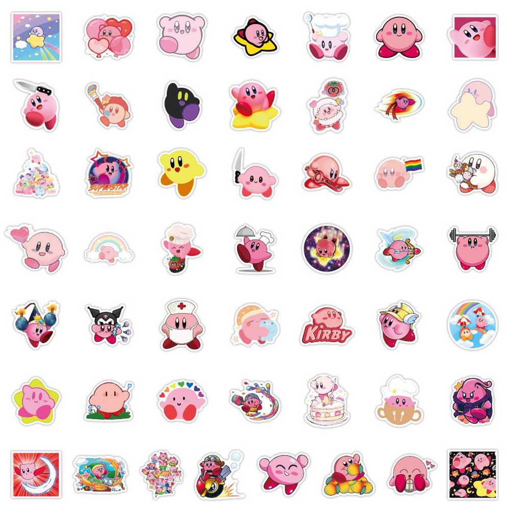 100pcs 만화 게임 커비 스티커 카와이 애니메이션  - Phone Accessories For Kids 리뷰 및 가격