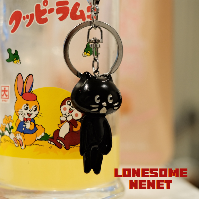 일본 귀엽고 놀라운 검은 고양이 키 체인 입상 펜던트  - Phone Accessories For Kids 리뷰 및 가격