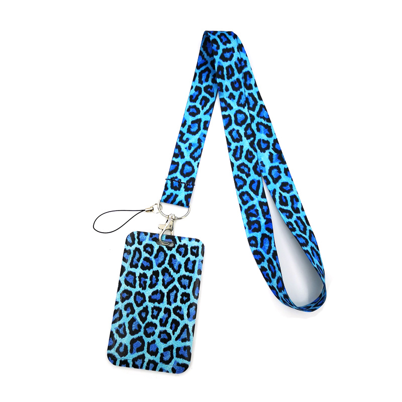 블루 레오파드 인쇄 키 매는 밧줄 자동차 키 체인 ID - Phone Accessories Baby 리뷰 및 가격