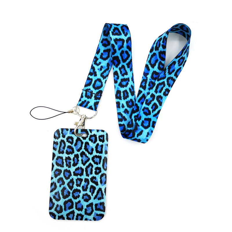 블루 레오파드 인쇄 키 매는 밧줄 자동차 키 체인 ID - Phone Accessories Baby 리뷰 및 가격