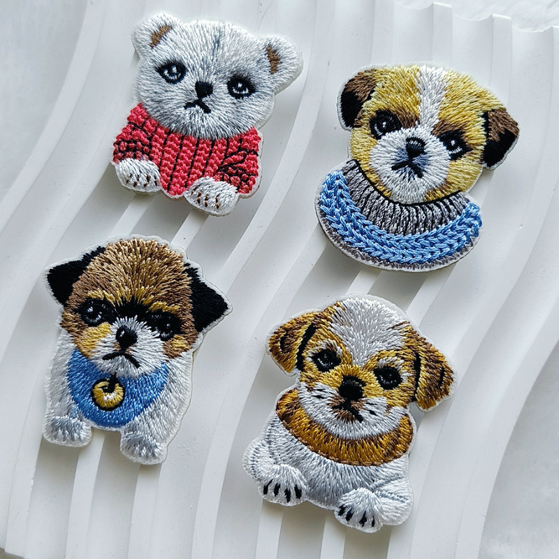 귀여운 강아지 자수 패치, 의류용 자체 접착 아플리케  - Phone Accessories For Kids 리뷰 및 가격