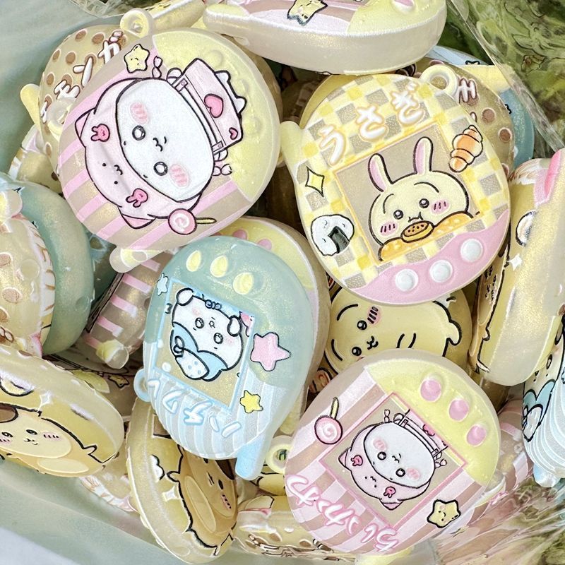 만화 발광 프린트 치이카와 홀 키체인 가방 펜던트 비즈 - Phone Accessories Beads 리뷰 및 가격