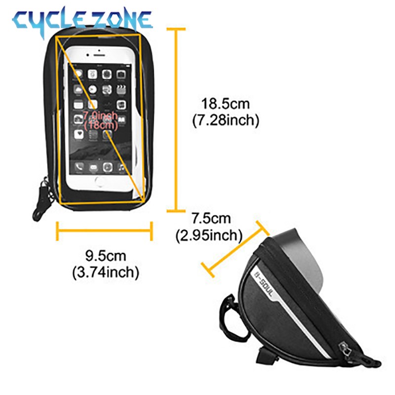 산악 자전거 가방 터치 스크린 사이클링 핸들 바 전화  - Phone Zone Accessories & Repair 리뷰 및 가격