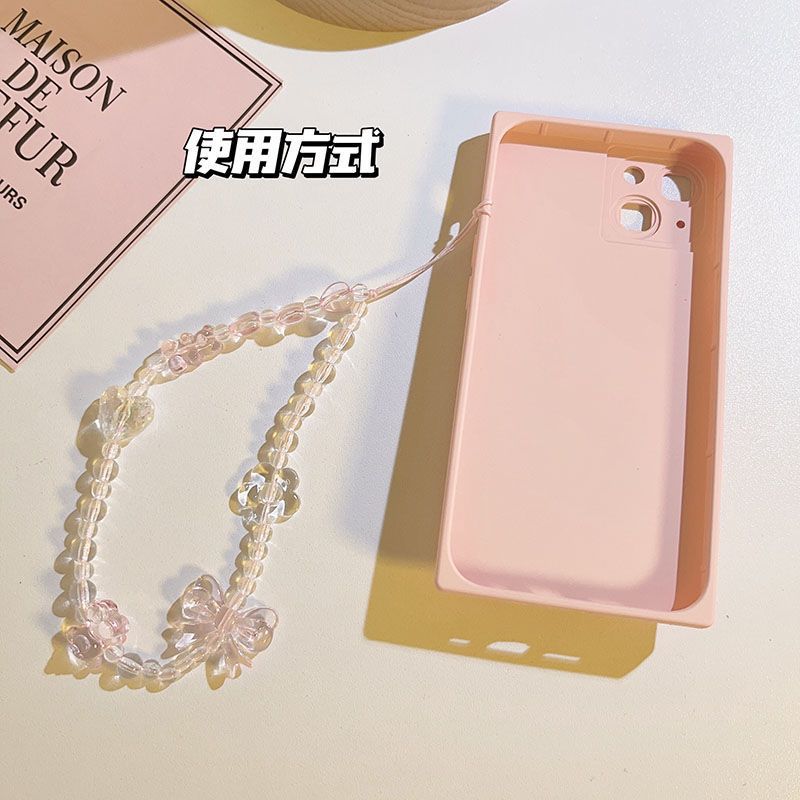 휴대폰 끈 키체인 여성 소녀 한국 핑크 곰 나비 꽃 폰 - Phone Accessories For Photography 리뷰 및 가격