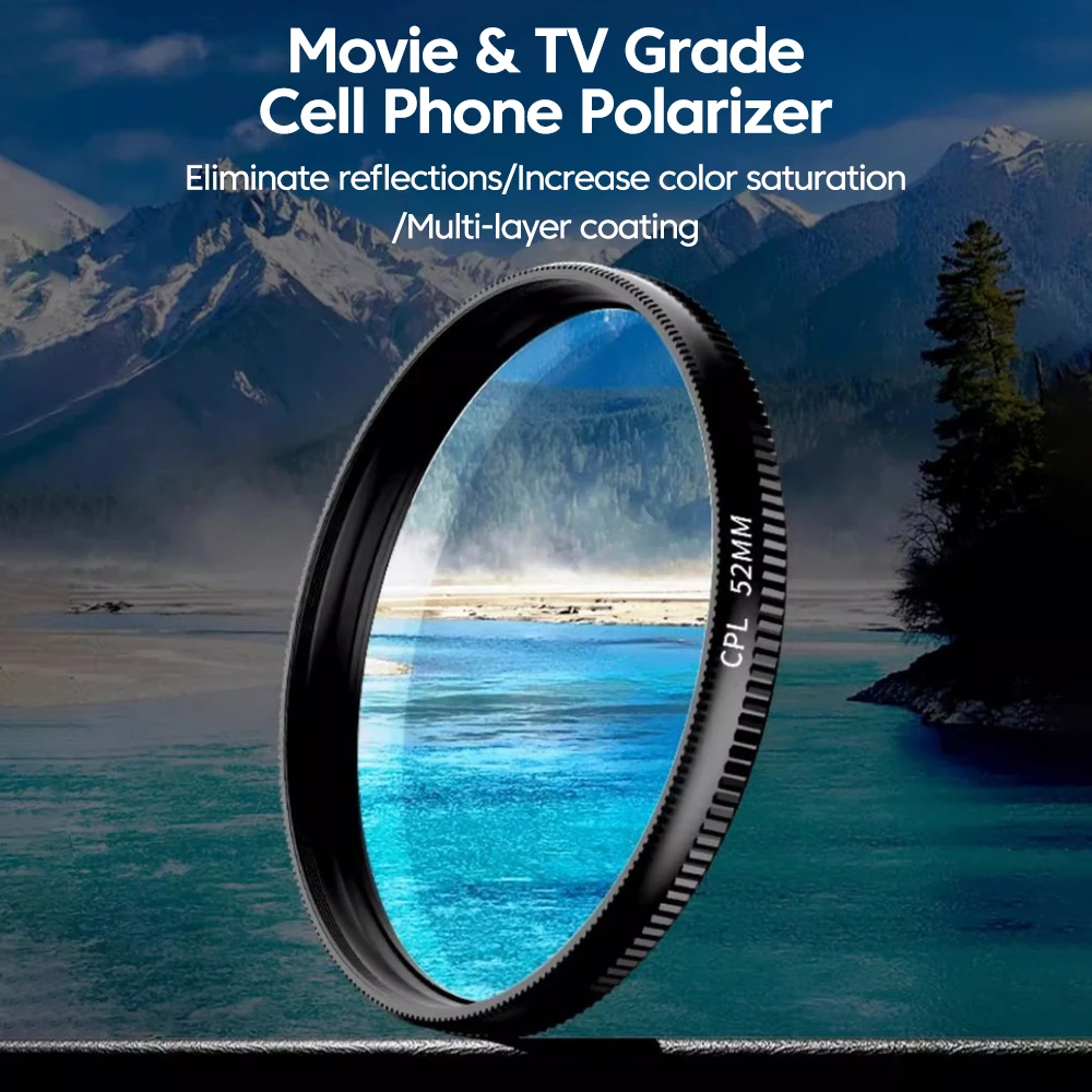 새로운 52mm CPL 휴대폰 렌즈 필터 렌즈 클립 카 - Phone Accessories For Photography 리뷰 및 가격