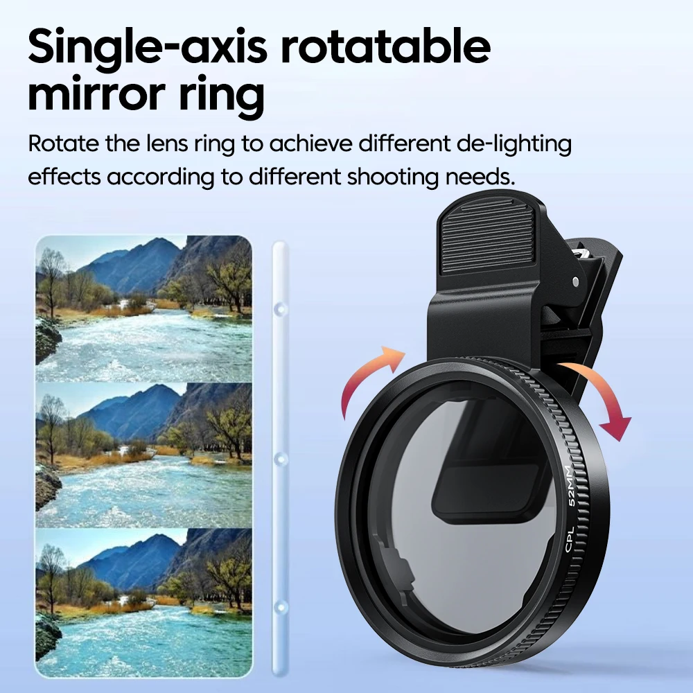 새로운 52mm CPL 휴대폰 렌즈 필터 렌즈 클립 카 - Phone Accessories For Photography 리뷰 및 가격